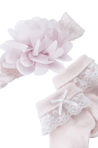 Bandeau et chaussettes Rose