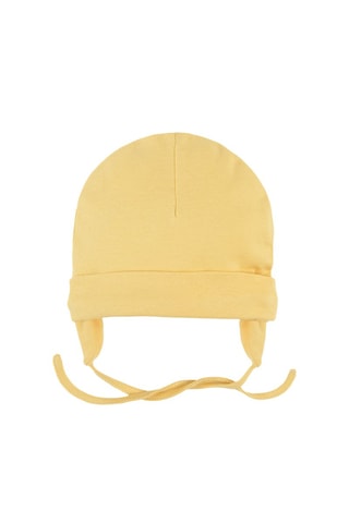 2 bonnets aviateur en coton biologique - Jaune