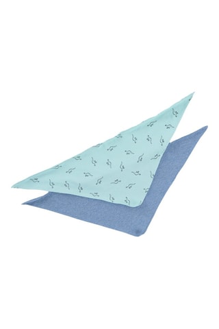 2 bandanas - Vert d’eau et indigo