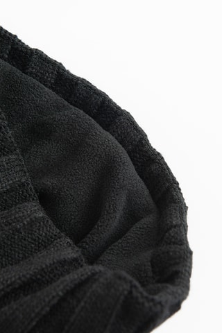 Bonnet à pompons - Noir