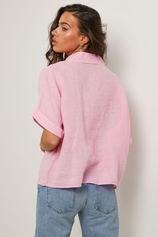 Camisa - 100 % lino - Rosa