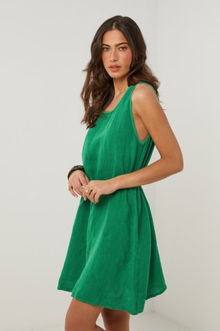 Vestido  -  100 % lino
