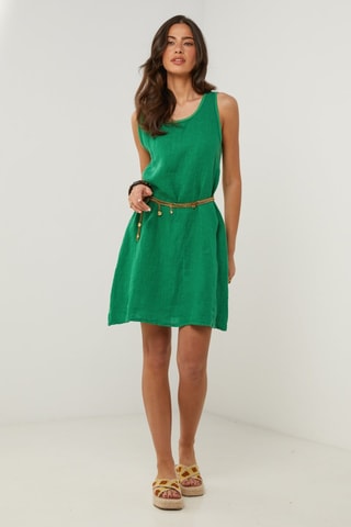 Vestido  -  100 % lino