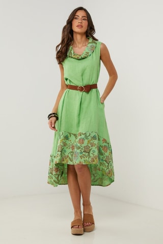 Vestido  -  100 % lino