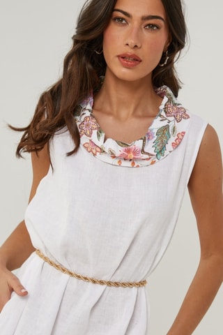 Vestido  -  100 % lino