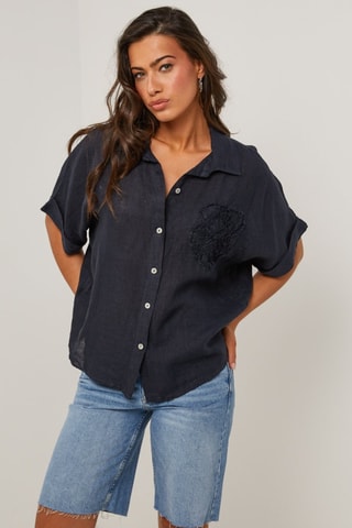 Camisa  -  100 % lino
