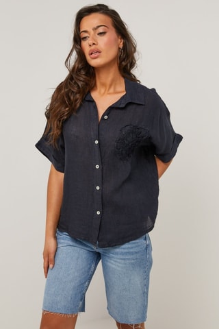 Camisa  -  100 % lino