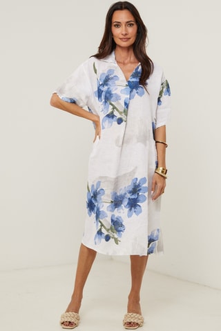 Vestido em linho - Branco