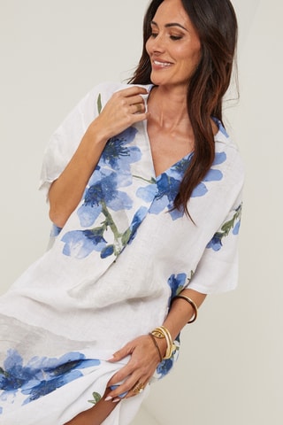 Vestido em linho - Branco