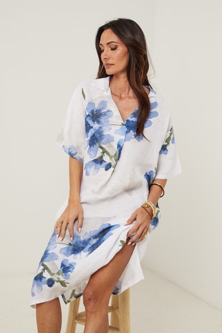 Vestido em linho - Branco