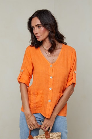 Camisa  -  100 % lino
