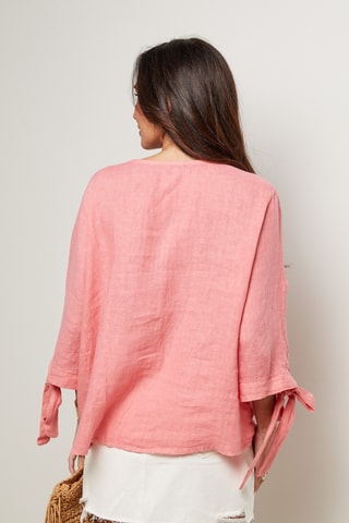 Blusa - 100 % lino - Coral