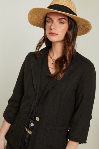 Blazer - 100 % lino - Negro