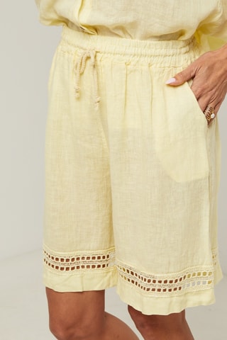 Short - 100 % lino - Amarillo