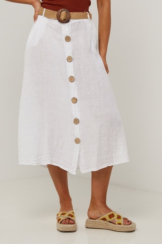Falda larga  -  100 % lino