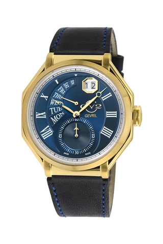 Montre à quartz en cuir Marchese - Doré et noir