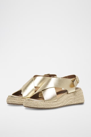 Sandalias de cuña - Dorado