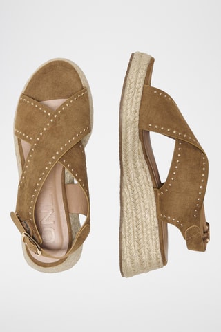 Sandalias con plataforma - Marrón