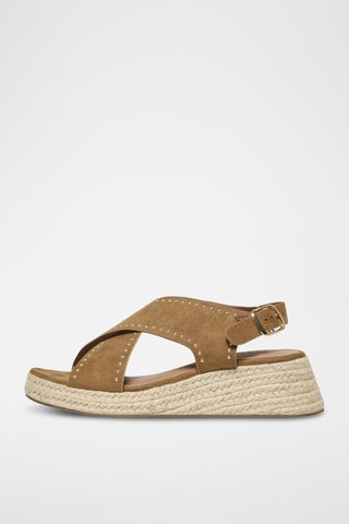 Sandalias con plataforma - Marrón
