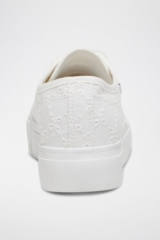 Zapatillas con bordado inglés - Blanco