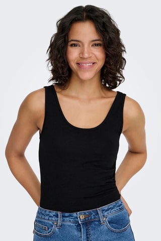 Camiseta de tirantes de algodón orgánico - Negro