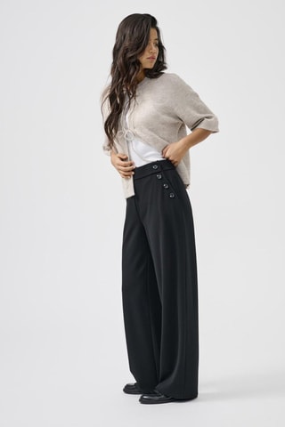 Pantalón regular fit - Negro