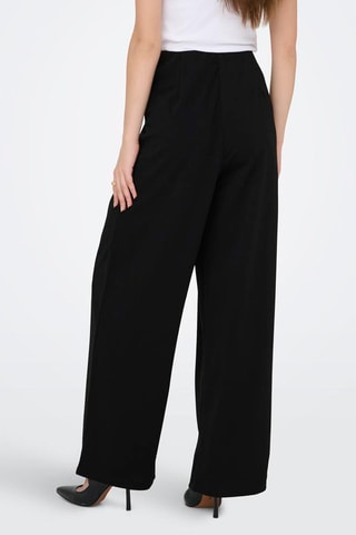 Pantalón wide leg de tiro alto - Negro