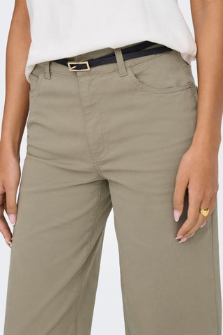 Pantalón wide leg de tiro alto - Verde claro