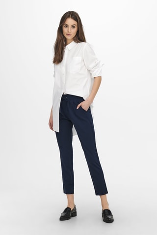 Pantalón wide leg 7/8 de tiro alto - Negro