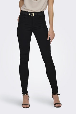 Vaquero skinny fit de tiro alto - Negro