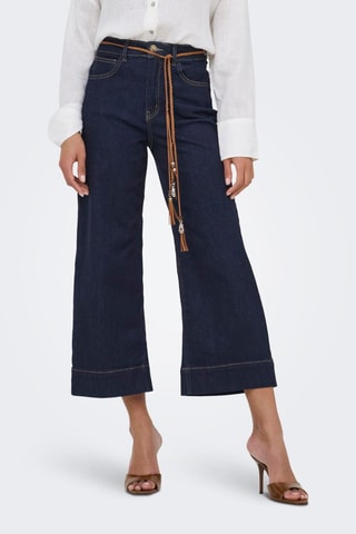 Vaquero wide leg 7/8 de tiro alto - Azul