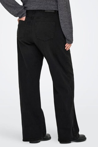 Vaquero wide leg de tiro alto - Negro
