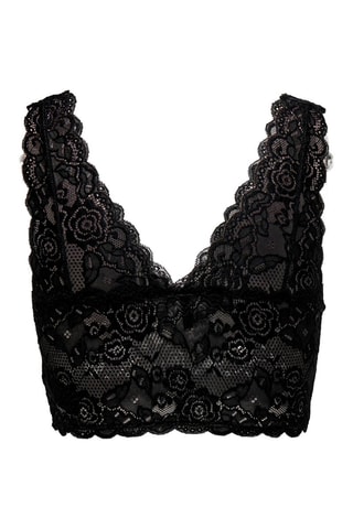 Bralette de encaje - Negro