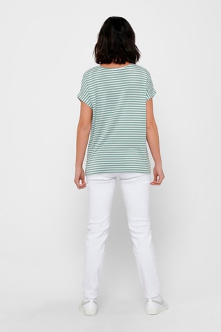 Top - Verde claro y crudo