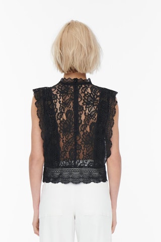 Top de encaje - Negro