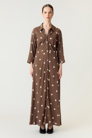Vestido camisero - Crudo - Selected