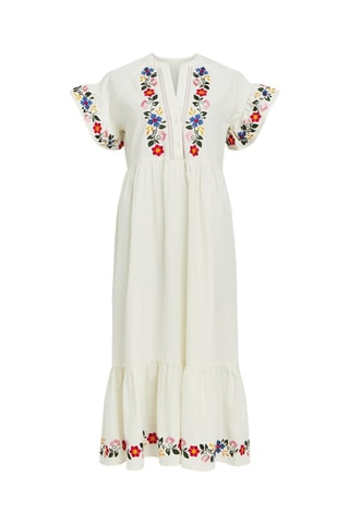 Vestido midi - Blanco - Selected