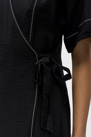 Vestido cruzado - Negro - Selected