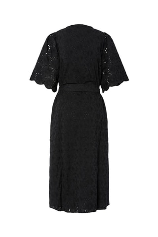 Vestido midi de algodón orgánico - Negro - Selected