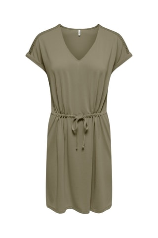 Vestido evasé - Caqui