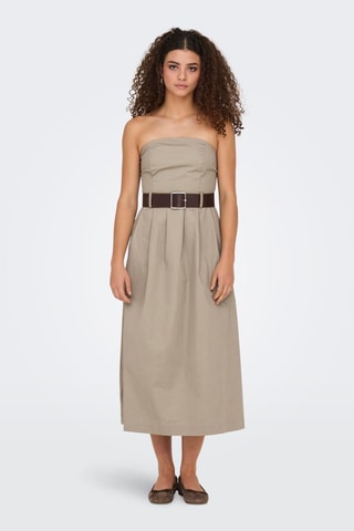 Vestido bustier - Marrón