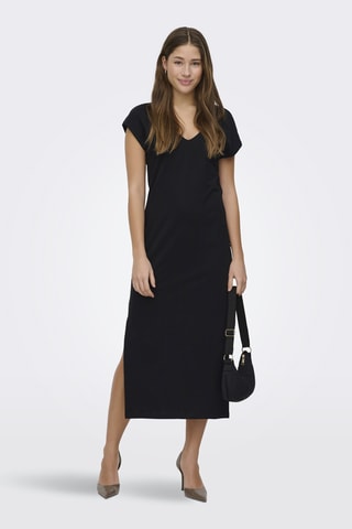 Vestido recto de algodón orgánico - Negro