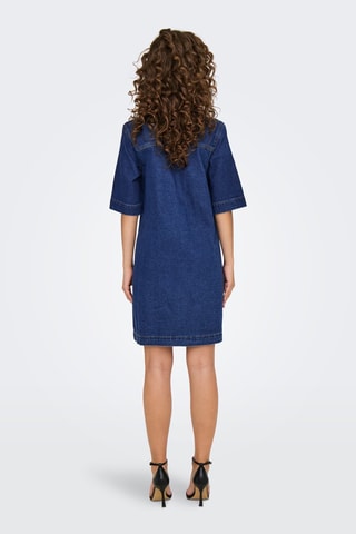 Vestido camisa regular fit - Azul