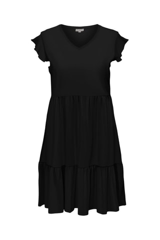Vestido midi de algodón orgánico - Negro