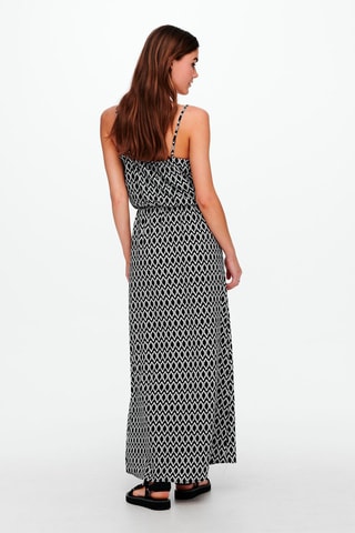 Vestido largo - Negro y blanco