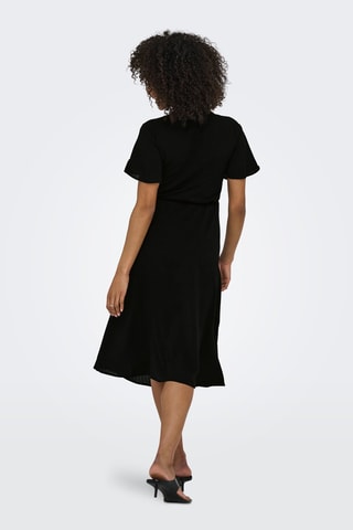 Vestido midi regular fit - Negro