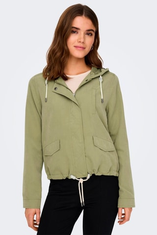 Cazadora con capucha - Verde