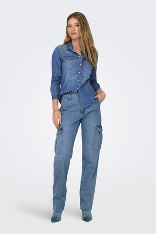 Camisa vaquera regular fit - Azul cobalto