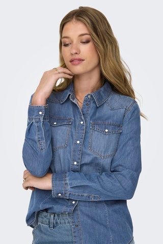 Camisa vaquera regular fit - Azul cobalto