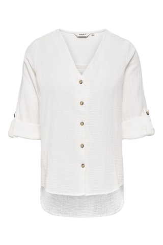 Camisa regular fit de algodón orgánico - Blanco